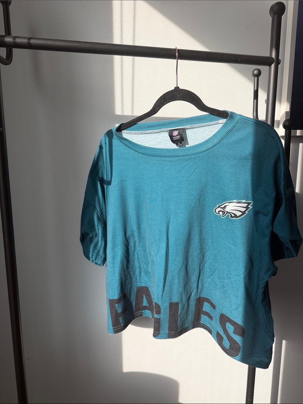 NFL Teal Philadelphia Eagles Crop Tee